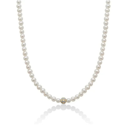 Collana Donna PERLE E SFERA Miluna