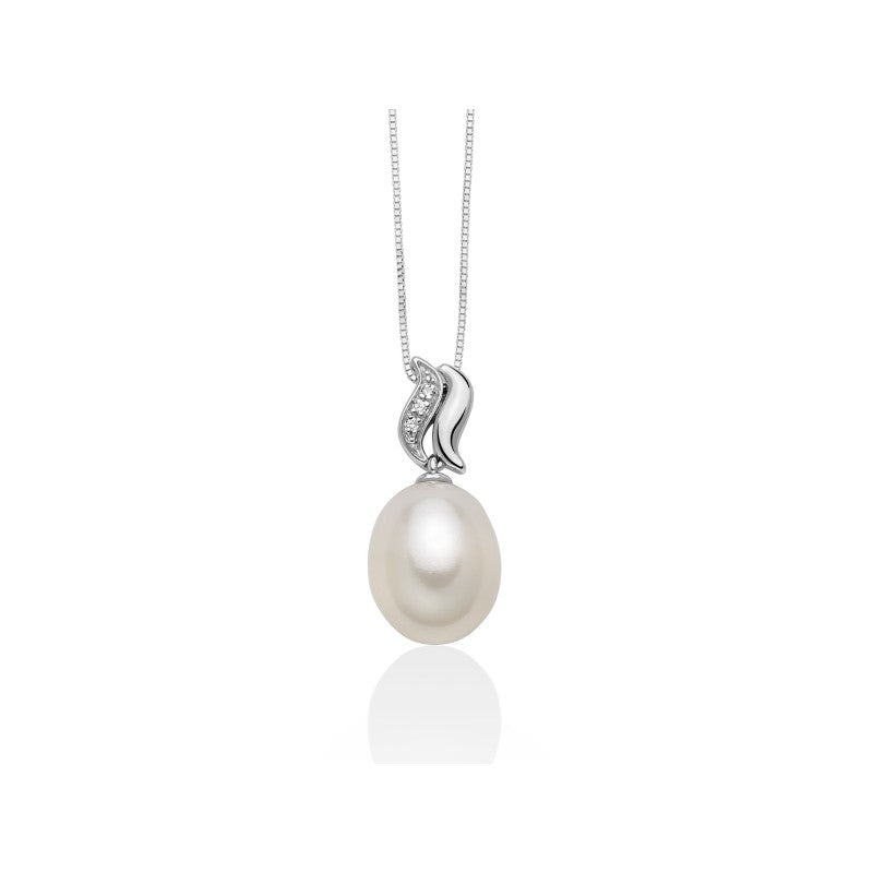 Collana Donna PERLA E DIAMANTI Miluna