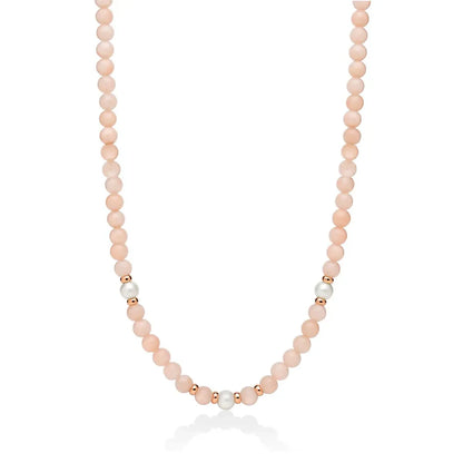Collana Donna PERLE E GIADA PESCA Miluna