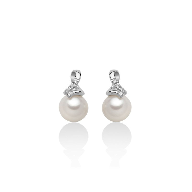 Orecchini Donna PERLE E BRILLANTI Miluna