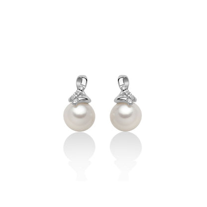 Orecchini Donna PERLE E BRILLANTI Miluna