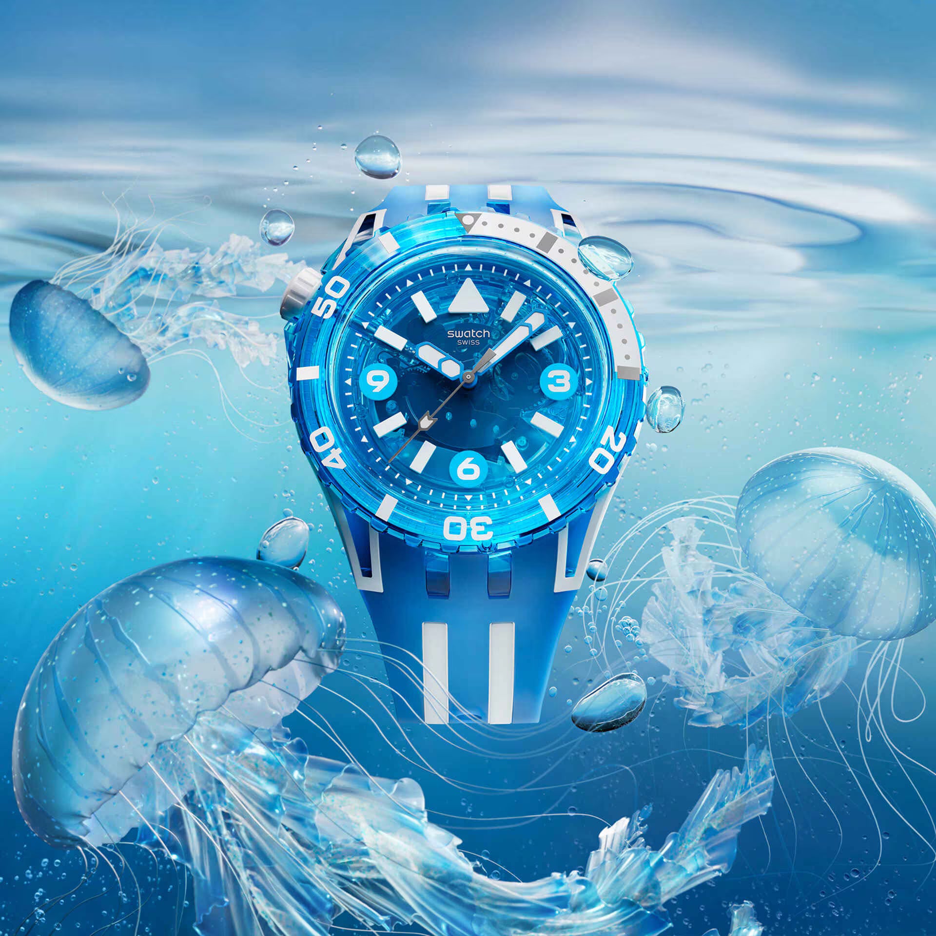 Orologio SWATCH Scuba BLUE FIRE
