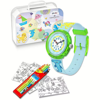 Orologio Bambino COLOUR IN NEON X FABER CASTELL Flik Flak