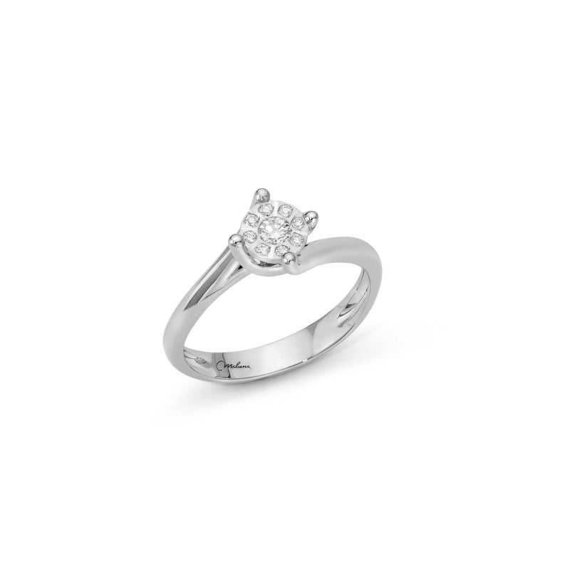 Anello Donna SOLITARIO PAVE&