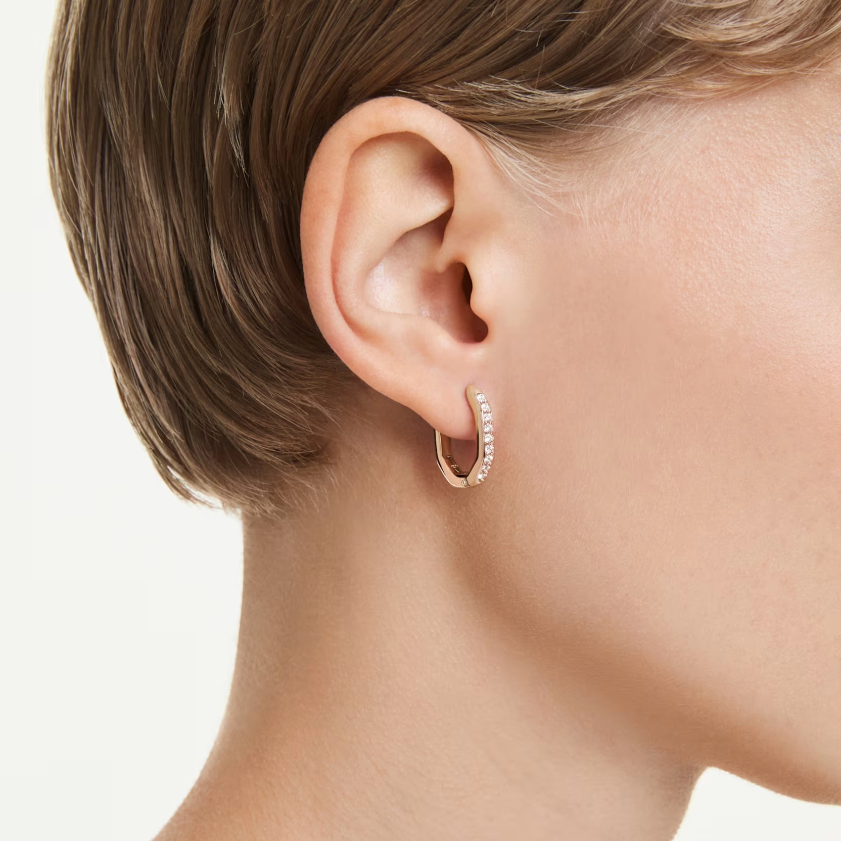 Orecchini a cerchio DEXTERA OTTAGONALI Swarovski