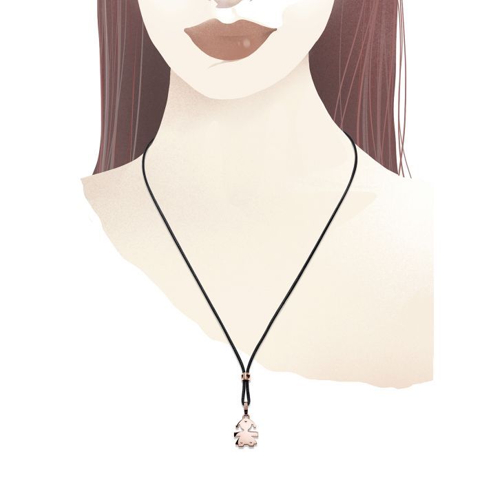 Ciondolo Bimba Oro Rosa LEBEBE&