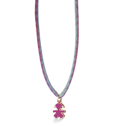 Ciondolo Bimba Oro Rosa e Smalto Viola Mini LEBEBE&
