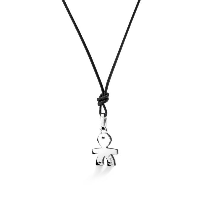 Ciondolo Bimbo Oro Bianco e Diamanti LEBEBE&