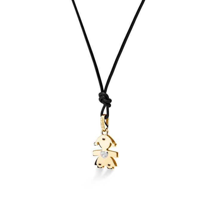 Ciondolo Bimba Oro Giallo e Diamanti LEBEBE&