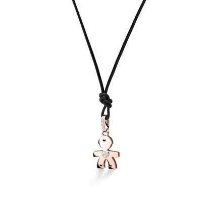 Ciondolo Bimbo Oro Rosa e Diamanti LEBEBE&