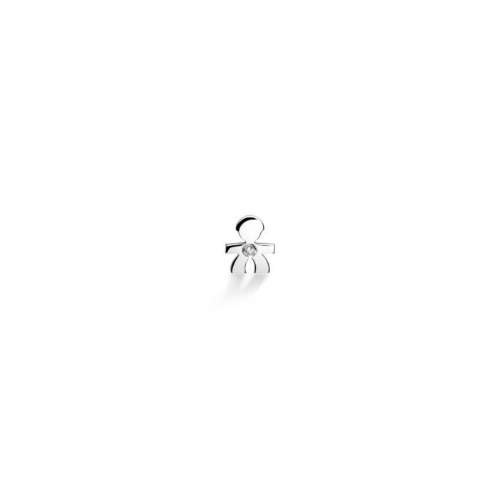 Orecchino Bimbo Oro Bianco E Diamante LEBEBE&