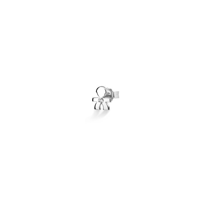 Orecchino Bimbo Oro Bianco E Diamante LEBEBE&
