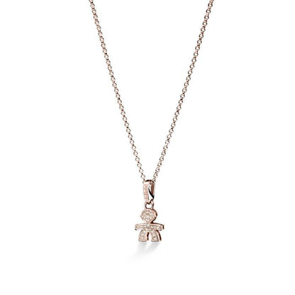 Collana Bimbo Oro Rosa E Diamanti LEBEBE&