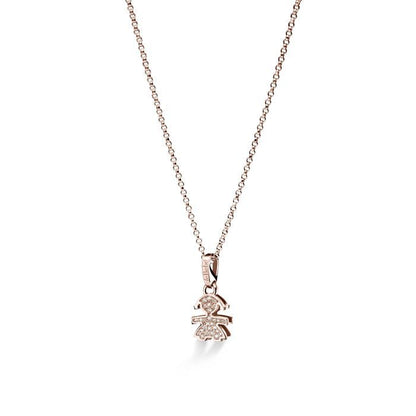 Collana Bimba Oro Rosa e Diamanti LEBEBE&