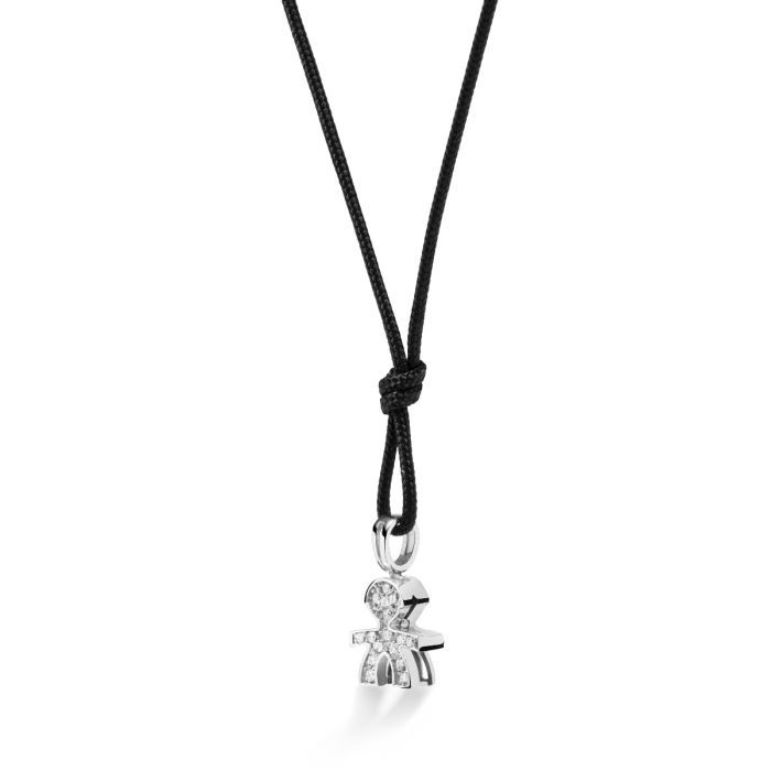 Ciondolo Micro Bimbo Oro Bianco E Diamanti LEBEBE&