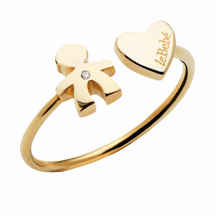 Anello Bimbo Oro Giallo E Diamante LEBEBE&