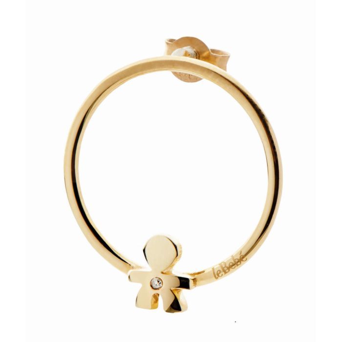 Orecchino Bimbo Oro Giallo E Diamante LEBEBE&