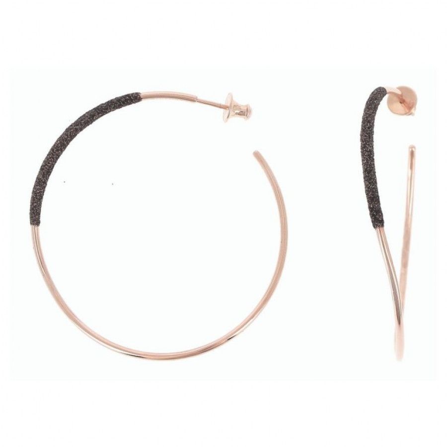Orecchini CERCHIO ONDULATO POLVERE BRONZO Pesavento
