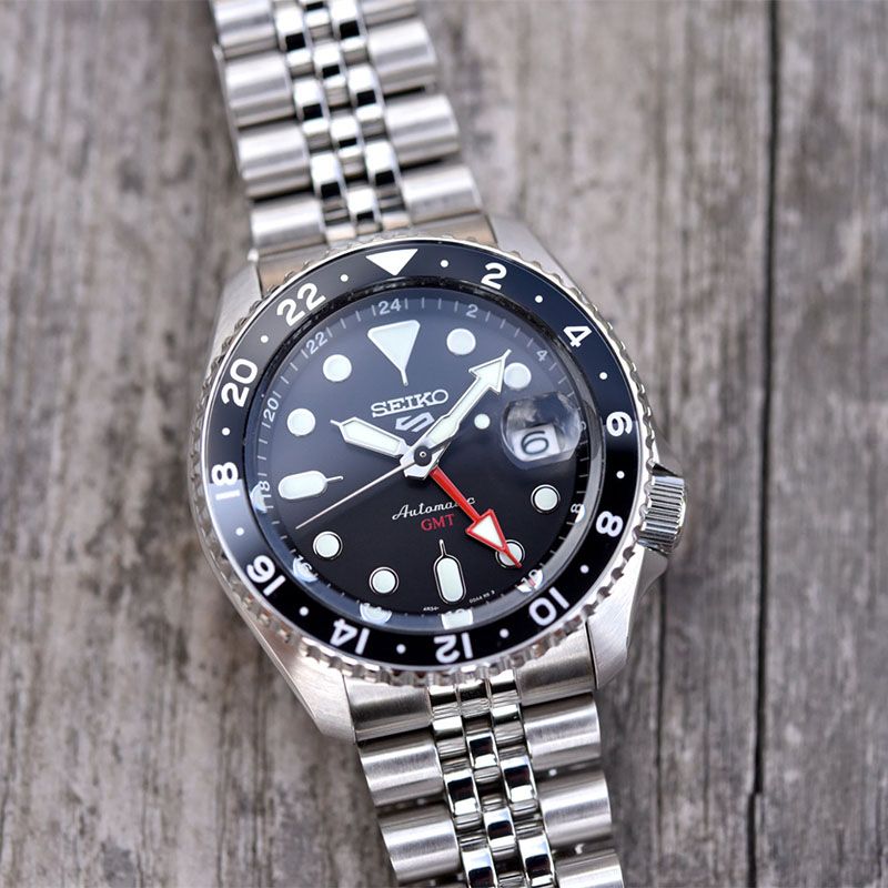 Orologio automatico SEIKO 5 SPORTS GMT NERO SSK001K1