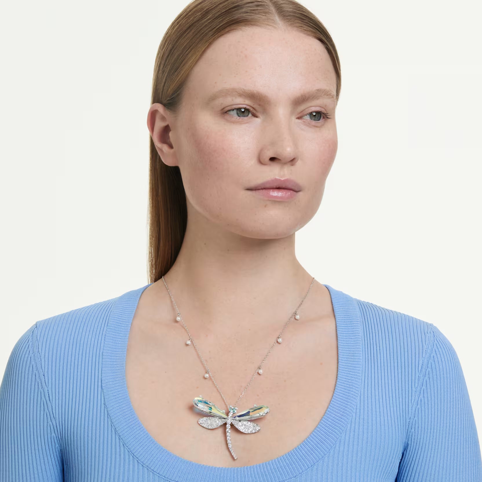 Collana Spilla CRYSTAL PEARL LIBELLULA ARIANA GRANDE X Swarovski