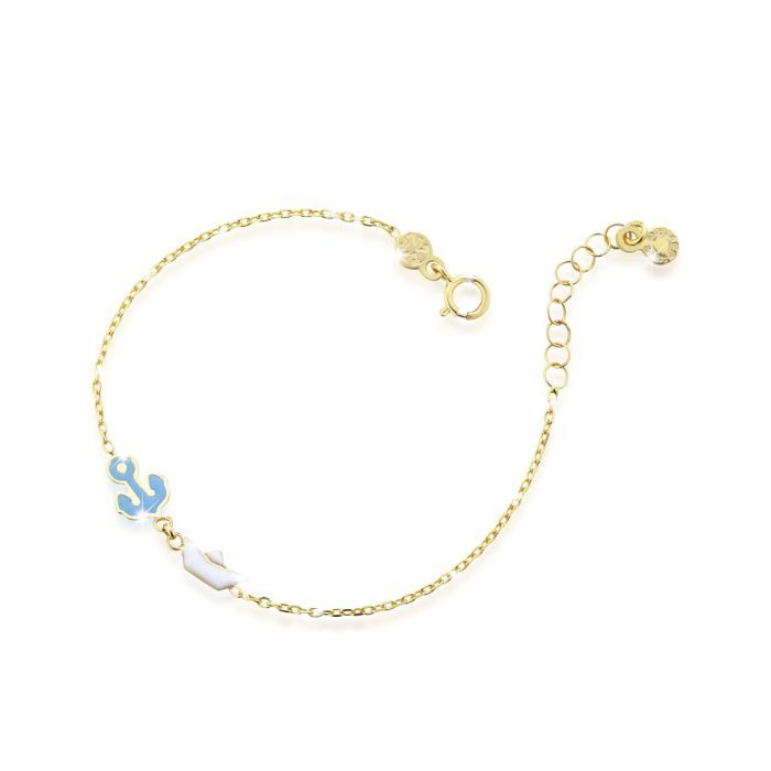 Bracciale Oro Giallo Ancora E Barchetta LEBEBE&