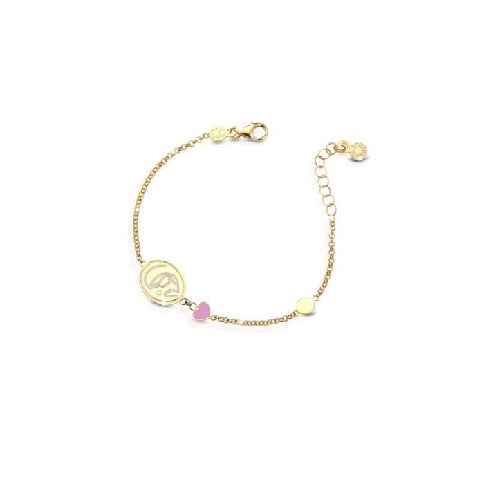 Bracciale Oro Giallo Madonnina e Cuore LEBEBE&