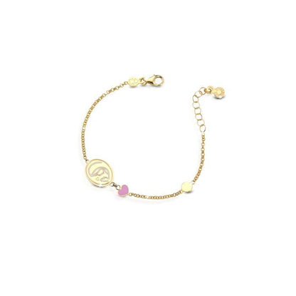 Bracciale Oro Giallo Madonnina e Cuore LEBEBE&
