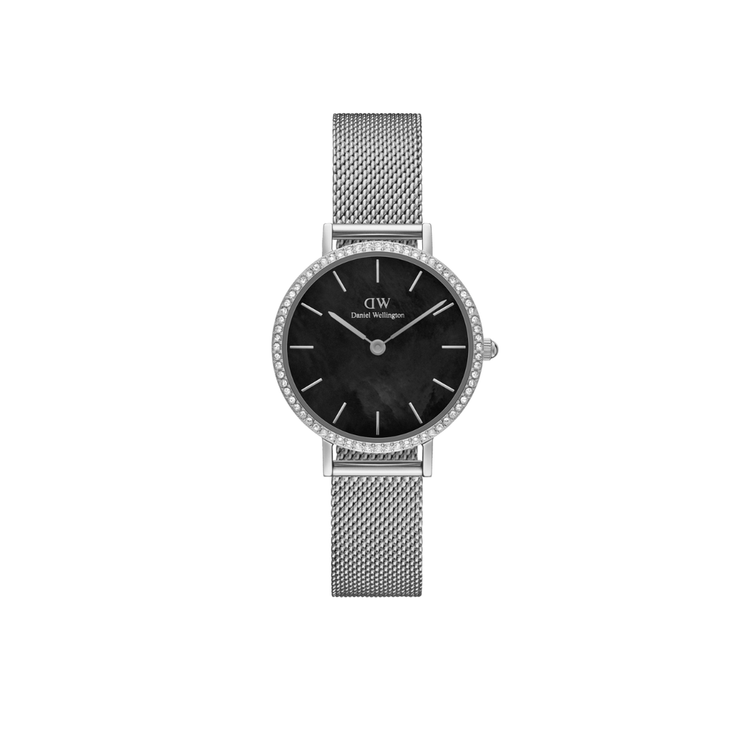 Orologio Petite Lumine Bezel Sterling Black Mop DANIEL WELLINGTON