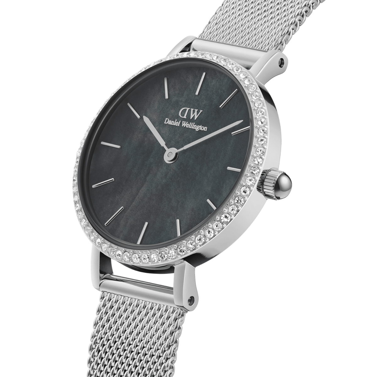 Orologio Petite Lumine Bezel Sterling Black Mop DANIEL WELLINGTON