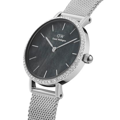 Orologio Petite Lumine Bezel Sterling Black Mop DANIEL WELLINGTON