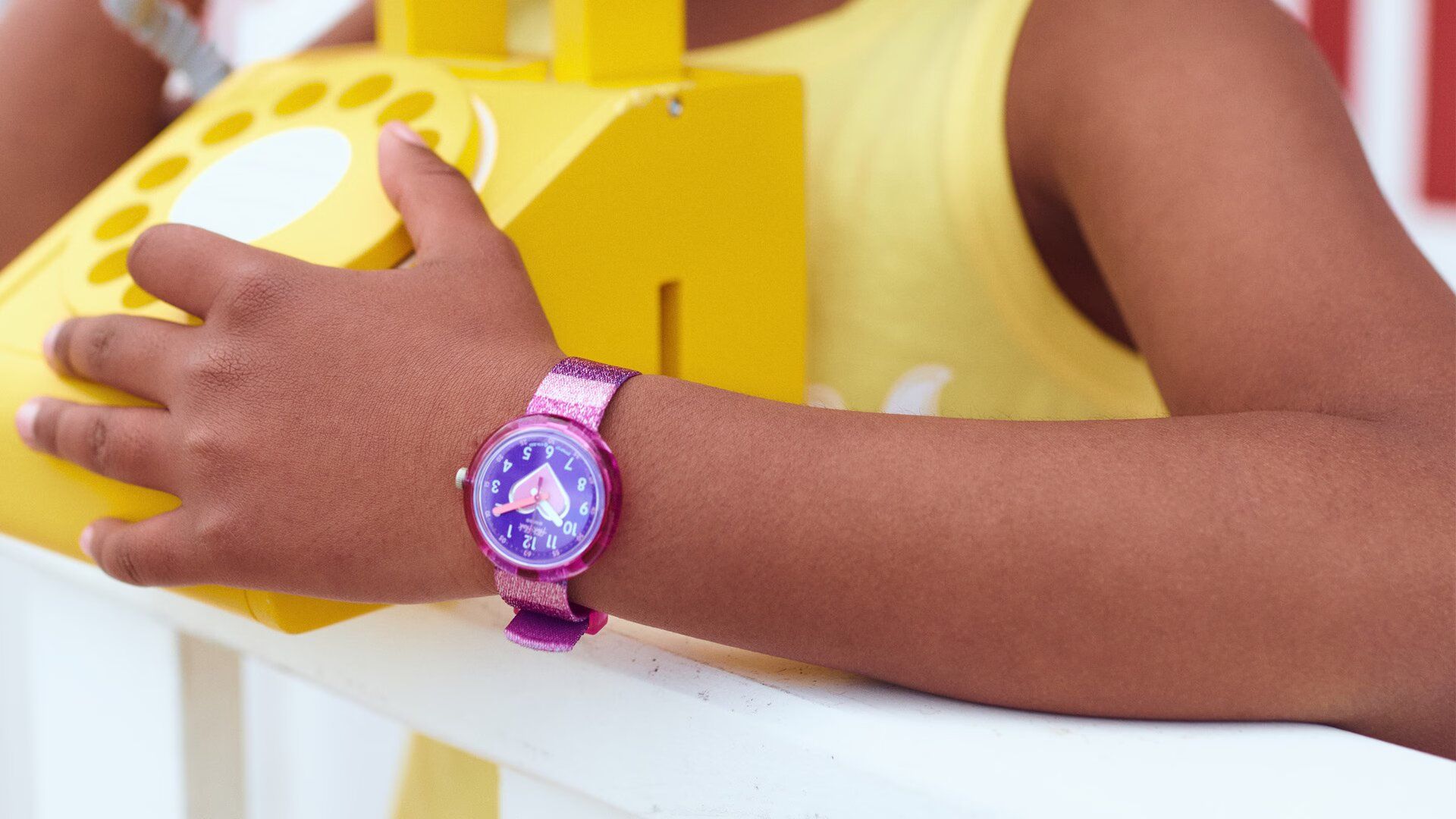 Orologio solo tempo STRIPY GLITTER FLIK FLAK